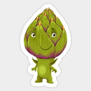 Cute Asparagus Mascot Sticker